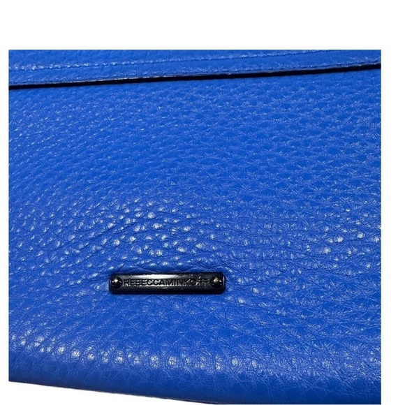 Rebecca Minkoff Womens Leather Blue Crossbody Clutch With  Detach Strap FIRM - Picture 5 of 9